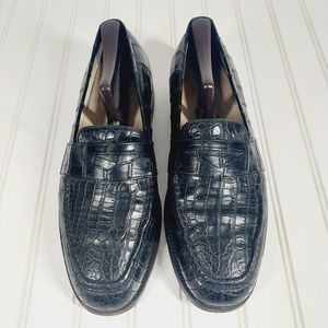 RICCO Croc Print leather Slip On Loafers H748